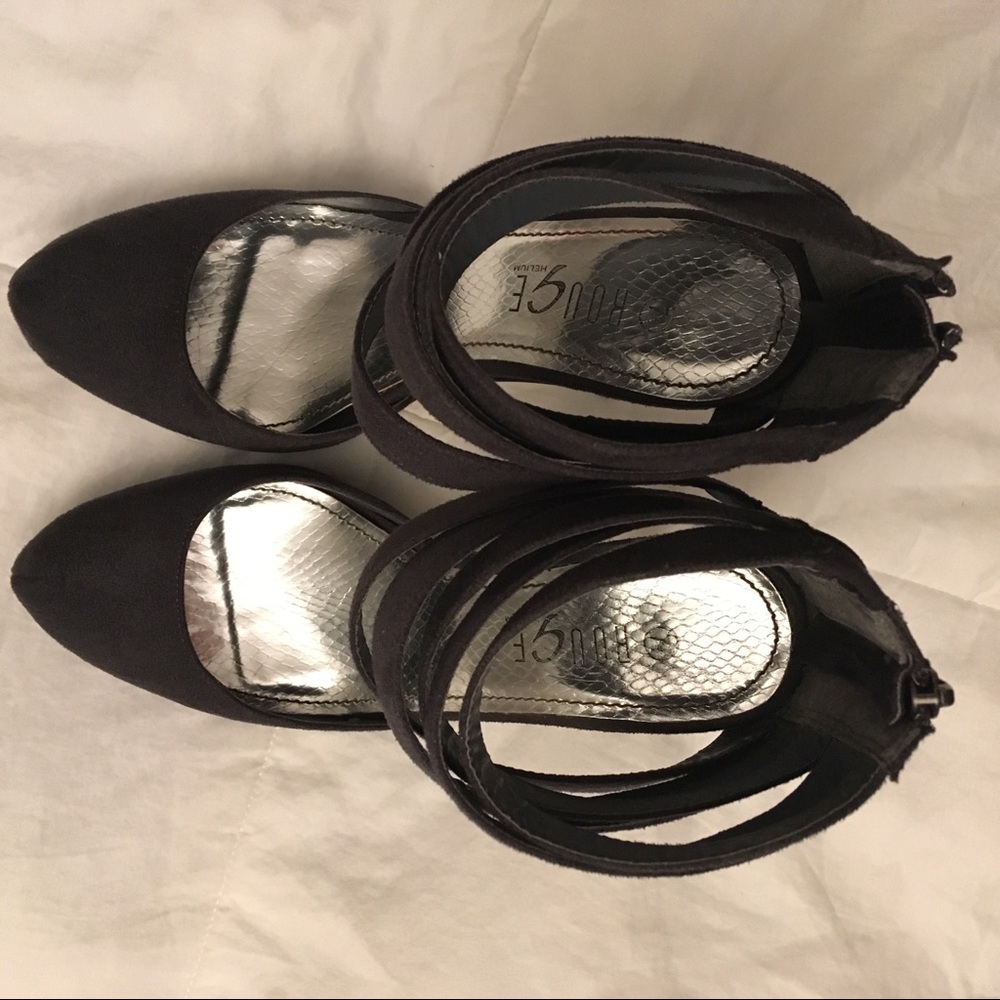 Rouge gray grey suede heels - Picture 4 of 9